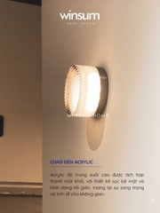 Đèn ốp tường tròn acrylic, đèn hành lang  winsum home -  DTA03