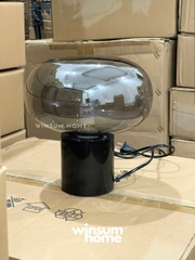 Đèn bàn thân đá chao thủy tinh sang trọng DBB012