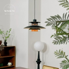 Đèn thả trần PH5 màu đen trang trí nhà hàng, bàn ăn, phòng khách bóng đèn Led 12W - 3 chế độ sáng
