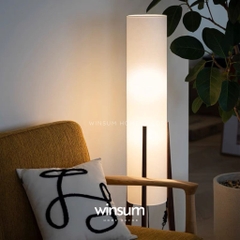 Đèn sàn chân gỗ phong cách Zen