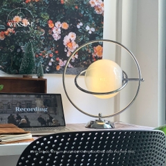 Đèn ngủ hình sao thổ Saturn lamp , chao đèn thủy tinh, điều chỉnh ánh sáng