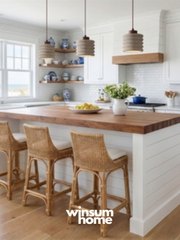 Đèn thả Candeerio chất liệu đá travertine, đèn thả đầu giường