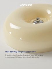 Đèn ốp trần thủy tinh màu kem  Cream Pudding DTB06