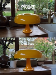 Đèn bàn Nesso màu vàng dáng nấm, đèn bàn trang trí ánh sáng ấm - winsum home