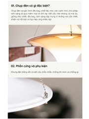 Đèn thả trần LOKKI chao acrylic phong cách trung cổ, trang trí nhà, cửa hàng DPB07