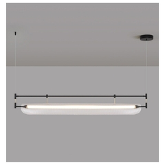 Đèn thả quầy pha chế quán cafe, đèn thanh dài thả bàn ăn led linear khung sắt chụp đèn acrylic - DPB