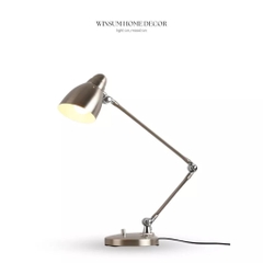 Đèn nordic để bàn làm việc, khung hợp kim điều chỉnh, bóng đèn 3 chế độ sáng bảo vệ mắt - DBB
