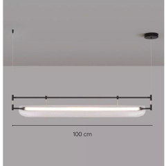 Đèn thả quầy pha chế quán cafe, đèn thanh dài thả bàn ăn led linear khung sắt chụp đèn acrylic - DPB