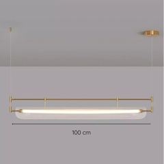 Đèn thả quầy pha chế quán cafe, đèn thanh dài thả bàn ăn led linear khung sắt chụp đèn acrylic - DPB
