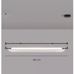 Đèn thả quầy pha chế quán cafe, đèn thanh dài thả bàn ăn led linear khung sắt chụp đèn acrylic - DPB