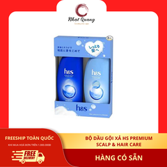 Bộ Dầu Gội Xả HS Premium Scalp & Hair Care 370ml - Xanh Dương