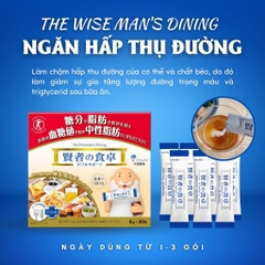 Bột Uống Giảm Hấp Thụ Đường Và Chất Béo Sau Ăn - The Wise Man's Dining ( 30 Gói x 6g)