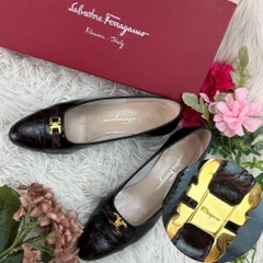 Giày Salvatore Ferragamo màu đen, dành cho nữ size, 5 1/2 (99%), made in Italy