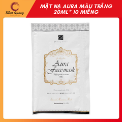 Mặt Nạ Aura 20Ml* 10 Miếng-Natural - Màu trắng: placenta và arbutin (xoá nám tàn nhang)