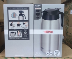 Bình giữ nhiệt Thermos TTB-2001 (2 Lít), Nhật, Màu bạc