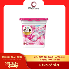 Viên Giặt Gel Bold Happiness 4D Dạng Hộp 11 Viên