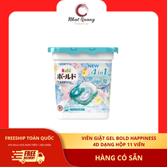 Viên Giặt Gel Bold Happiness 4D Dạng Hộp 11 Viên