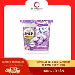 Viên Giặt Gel Bold Happiness 4D Dạng Hộp 11 Viên