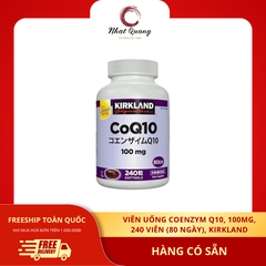 Viên Uống Coenzym Q10, 100mg, 240 viên (80 ngày), Kirkland