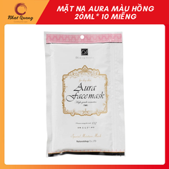 Mặt Nạ Aura 20Ml* 10 Miếng-Natural - Màu trắng: placenta và arbutin (xoá nám tàn nhang)