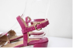 Sandal Salvatore Ferragamo, made in Italy, màu tím, size 22cm (đấu giá Nhật)