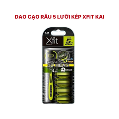 Dao cạo râu 5 lưỡi kép Xfit Kai (Tặng kèm 4 đầu thay thế)