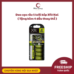 Dao cạo râu 5 lưỡi kép Xfit Kai (Tặng kèm 4 đầu thay thế)