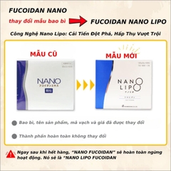 Thực phẩm hỗ trợ điều trị ung thư Fucoidan Nano Lipo (2g*60 gói ) mẫu mới - nội địa Nhật
