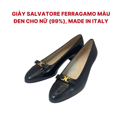 Giày Salvatore Ferragamo màu đen, dành cho nữ size, 5 1/2 (99%), made in Italy