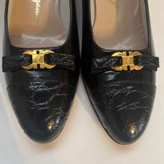 Giày Salvatore Ferragamo màu đen, dành cho nữ size, 5 1/2 (99%), made in Italy