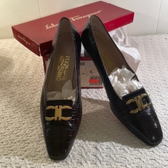 Giày Salvatore Ferragamo màu đen, dành cho nữ size, 5 1/2 (99%), made in Italy