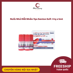 Nước Nhỏ Mắt Nhân Tạo Santen Soft  4 lọ x 5ml