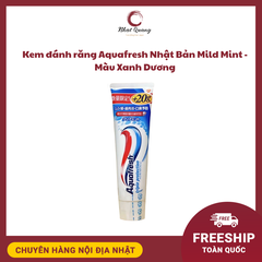 Kem đánh răng Aquafresh Nhật Bản, Clear Mint, màu xanh dương
