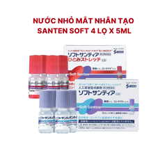 Nước nhỏ mắt nhân tạo Santen Soft  4 lọ x 5ml - nội địa Nhật