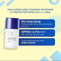 Kem Chống Nắng Transino UV Protector SPF50+ PA++++ (30ml)
