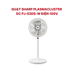 Quạt Đứng Sharp Plasmacluster PJ-S3DS-W Màu Trắng (Điện 100V, DC Inverter, Nội Địa Nhật)