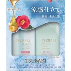 Bộ Dầu Gội Xả Tsubaki Premium, Sạch Dầu, Mát Lạnh Cool & Repair (490ml), nội địa Nhật