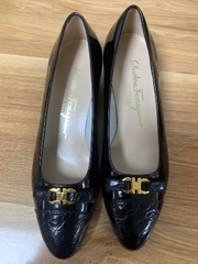 Giày Salvatore Ferragamo màu đen, dành cho nữ size, 5 1/2 (99%), made in Italy