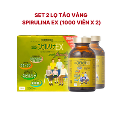 Set 2 Lọ Tảo Vàng Spirulina EX (1000 viên x 2), tăng cường sức đề kháng