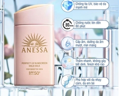 Sữa chống nắng A.nessa kiềm dầu/dành cho da nhạy cảm Nhật Bản 60ml