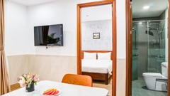 Căn Hộ Deluxe Giường Đôi Có Ban Công Rộng Và View Thành Phố