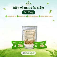 Bột Mì Nguyên Cám Úc Túi 500g – Làm Bánh Mì, Pizza, Pasta – Dinh Dưỡng Tự Nhiên