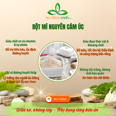 Bột Mì Nguyên Cám Úc Túi 1kg – Giàu Chất Xơ, Vitamin – Làm Bánh Healthy, Ăn Kiêng