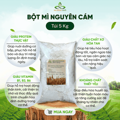 Bột Mì Nguyên Cám Úc Túi 5kg – Nguyên Chất 100% – Tốt Cho Tiêu Hóa & Kiểm Soát Cân Nặng