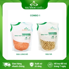 Combo 01- 1 Đậu Gà & 1 Đậu Lăng đỏ (mỗi túi 500g)