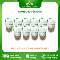 Đậu hà lan xanh nguyên Hạt Canada Túi 500g - Set 10 Túi