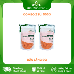 Combo 2 Túi Đậu Lăng đỏ tách vỏ nhập khẩu từ Canada, mỗi Túi 500g