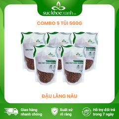 Combo 5 Túi Đậu Lăng nâu nhập khẩu từ Ấn Độ, mỗi Túi 500g