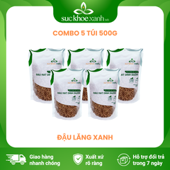 Combo 5 Túi Đậu Lăng xanh nhập khẩu từ Canada, mỗi Túi 500g