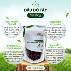 Đậu Đỏ Tây Myanmar 500g - Hạt to mẩy - Thuần tự nhiên - Giàu đạm, chất xơ - Món chay, ăn kiêng